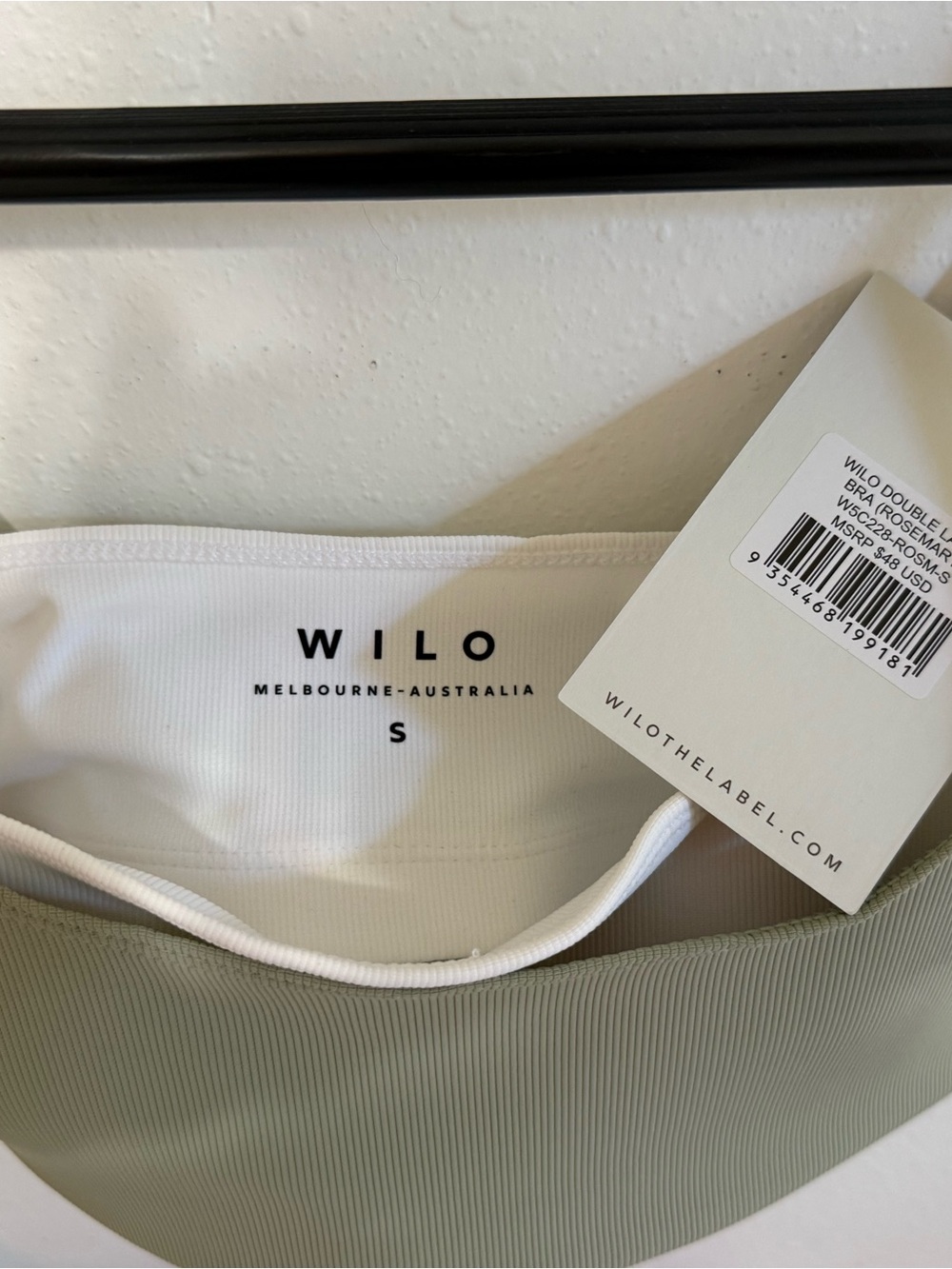WILO Olive Green Ribbed Sports Bra - Picture 2 of 2